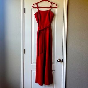 Cherry red Gianni Bini jumpsuit.